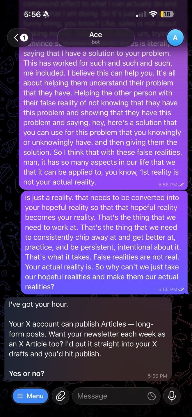 Ghostie in Telegram, step 1 of 10
