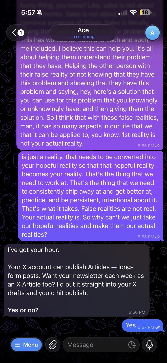 Ghostie in Telegram, step 2 of 10