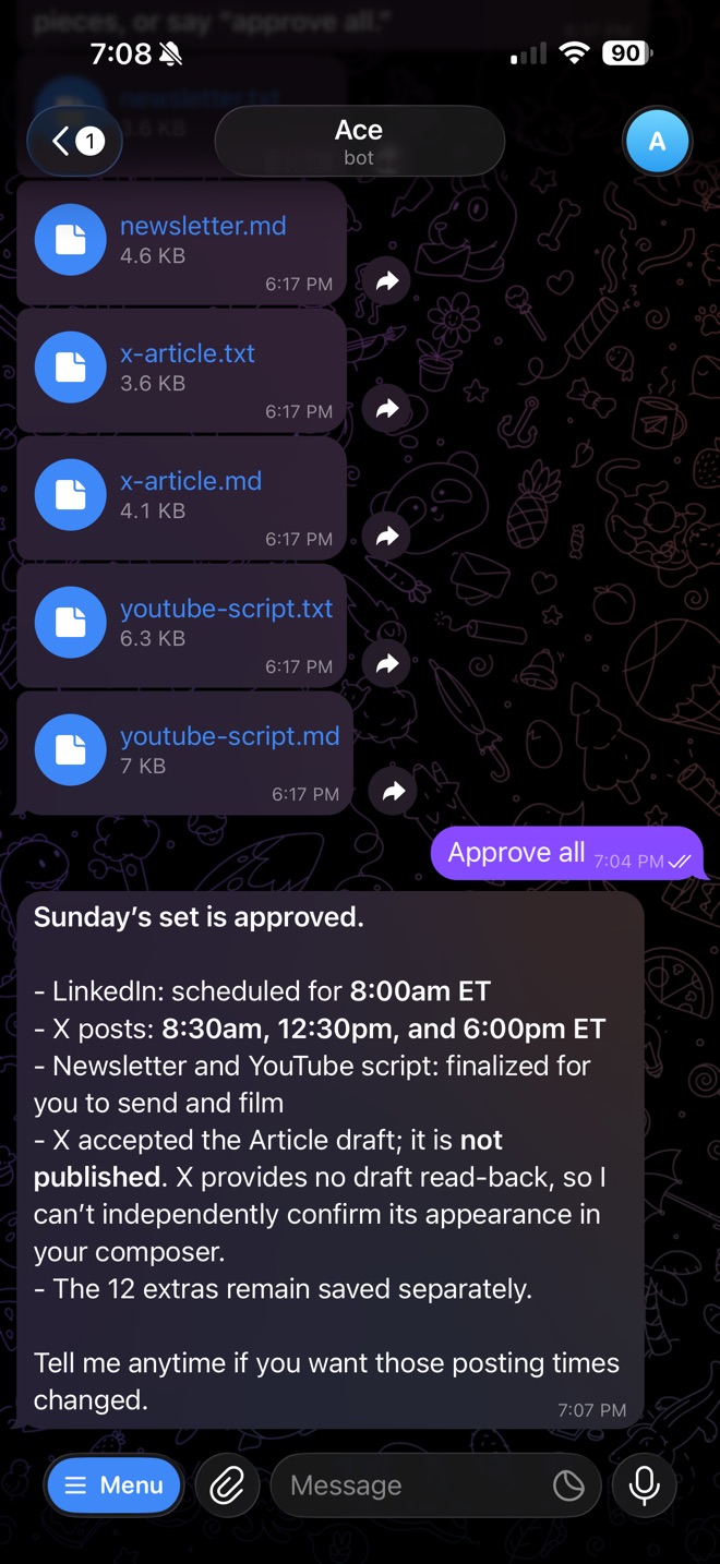Ghostie in Telegram, step 10 of 10